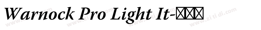 Warnock Pro Light It字体转换